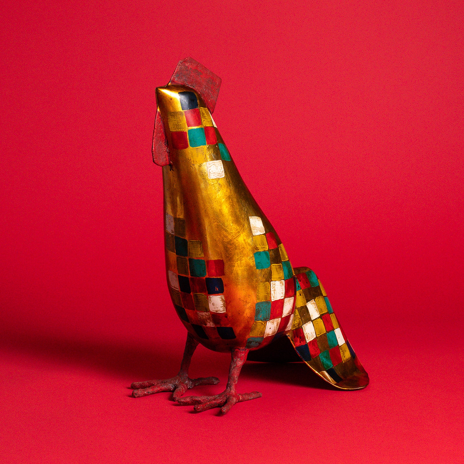 Golden Patchwork Rooster