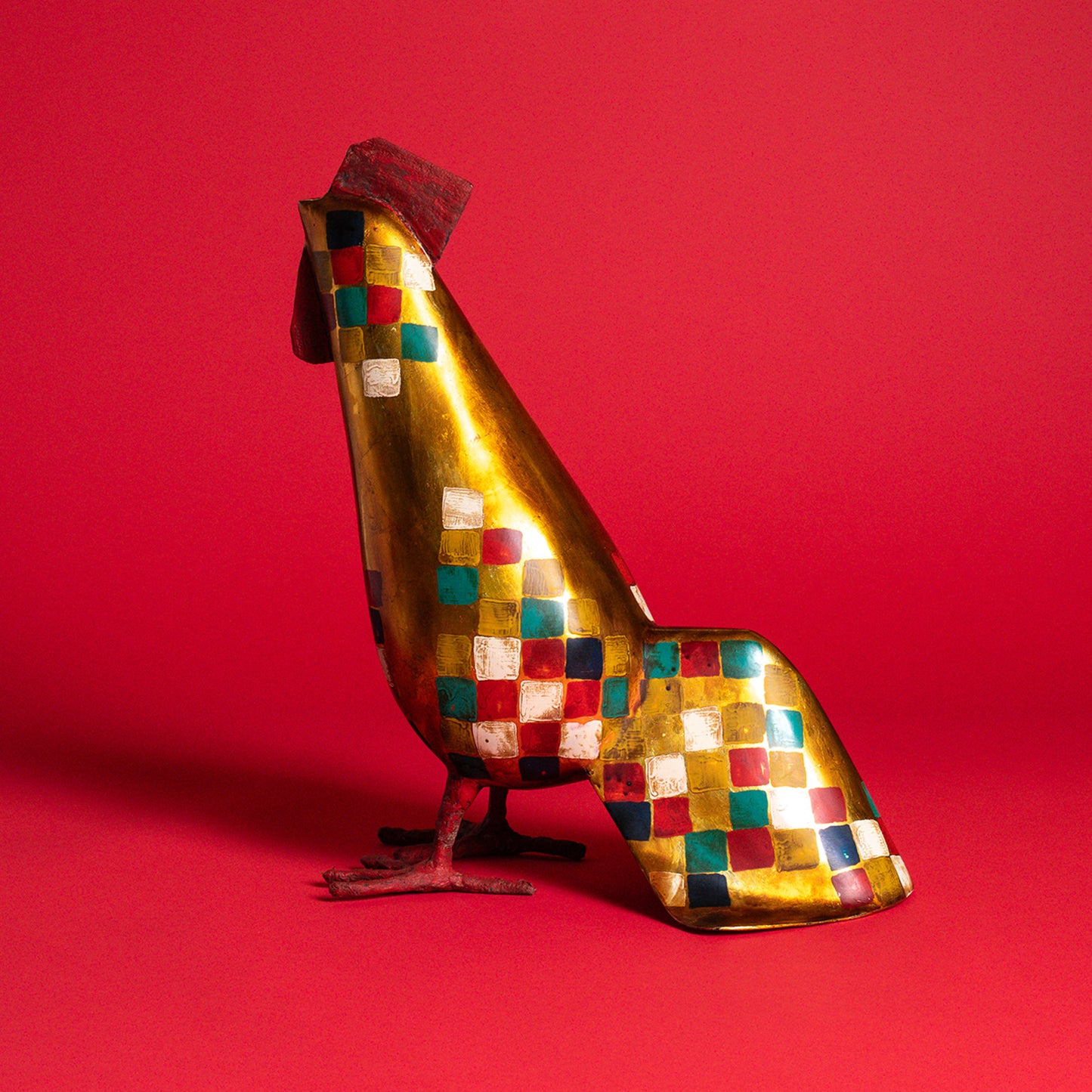 Golden Patchwork Rooster