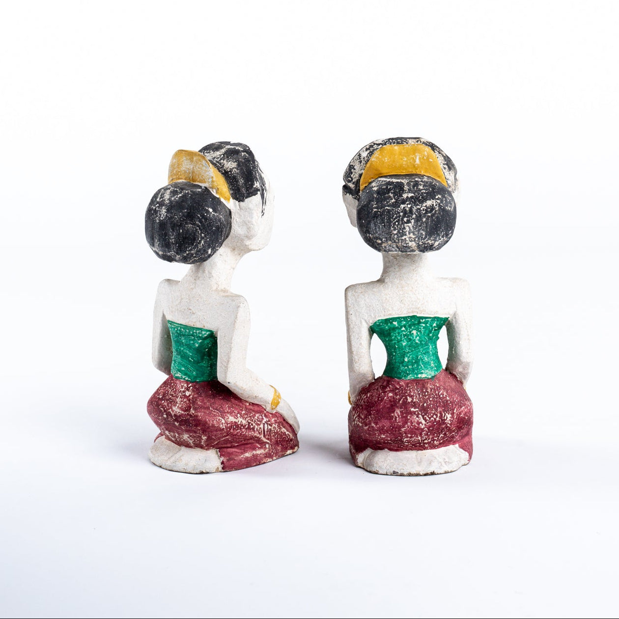 Painted Dancer Busts, Set of 2