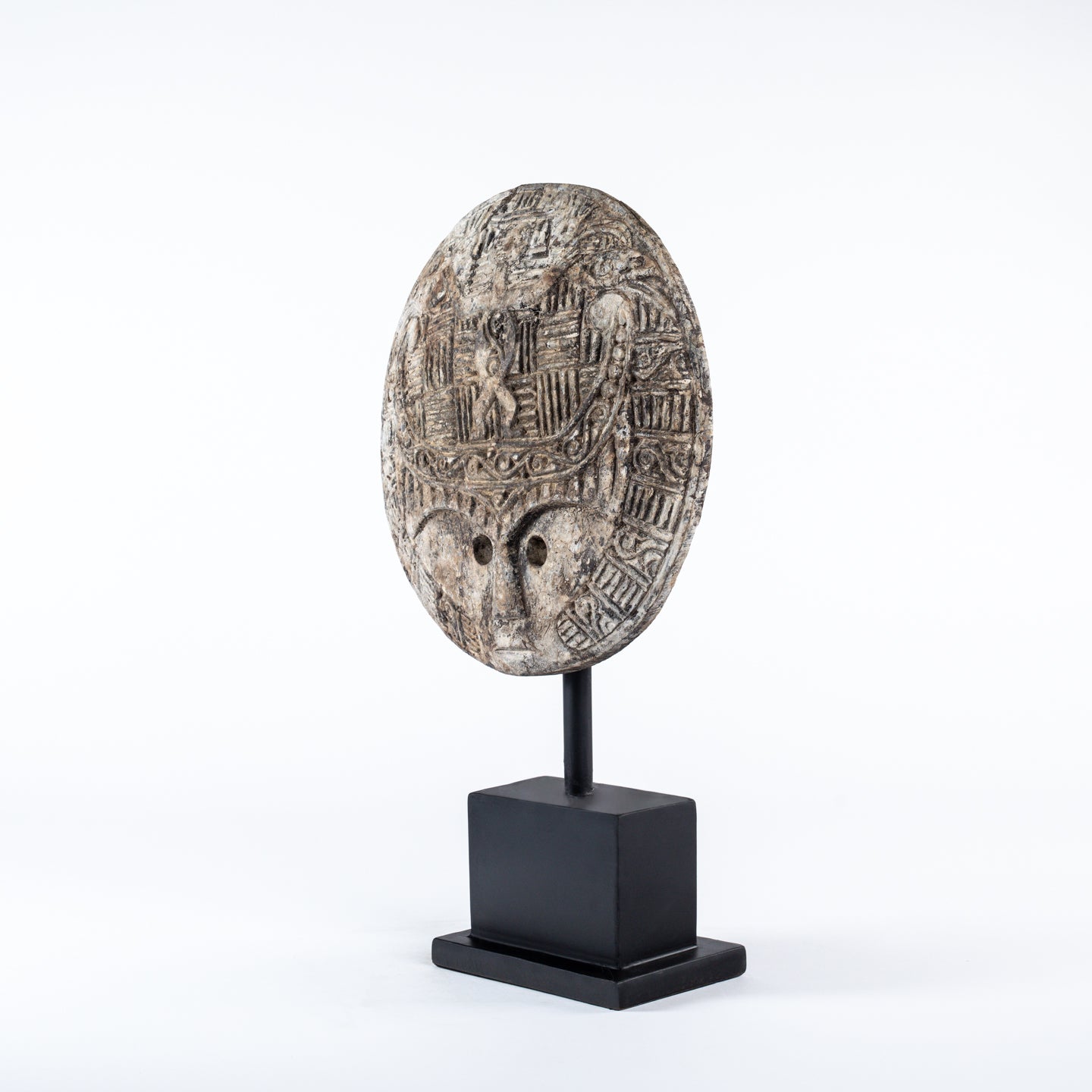 Textured Stone Orb Sculpture | Luxury Handcrafted Decor From Lombok