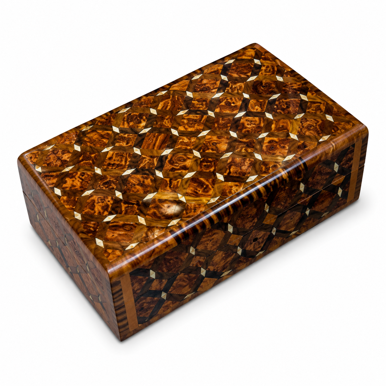 The Zellige Box - Wood and Mother of Pearl