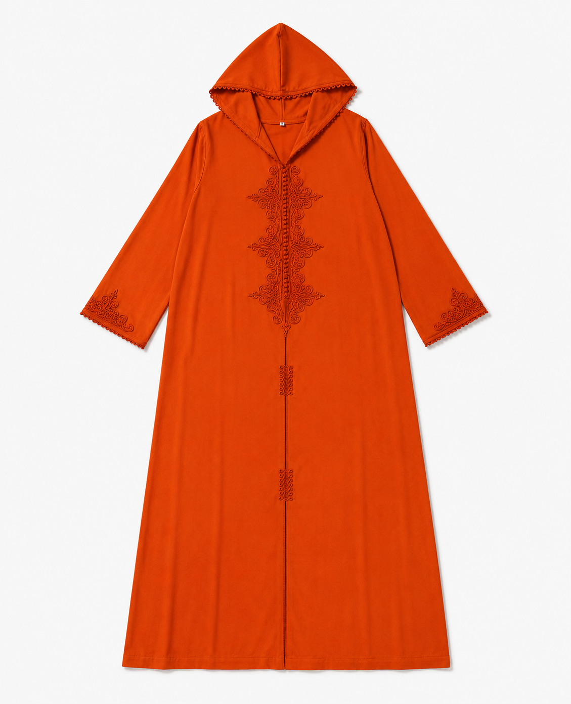 Moroccan Kaftan with Hood - Orange