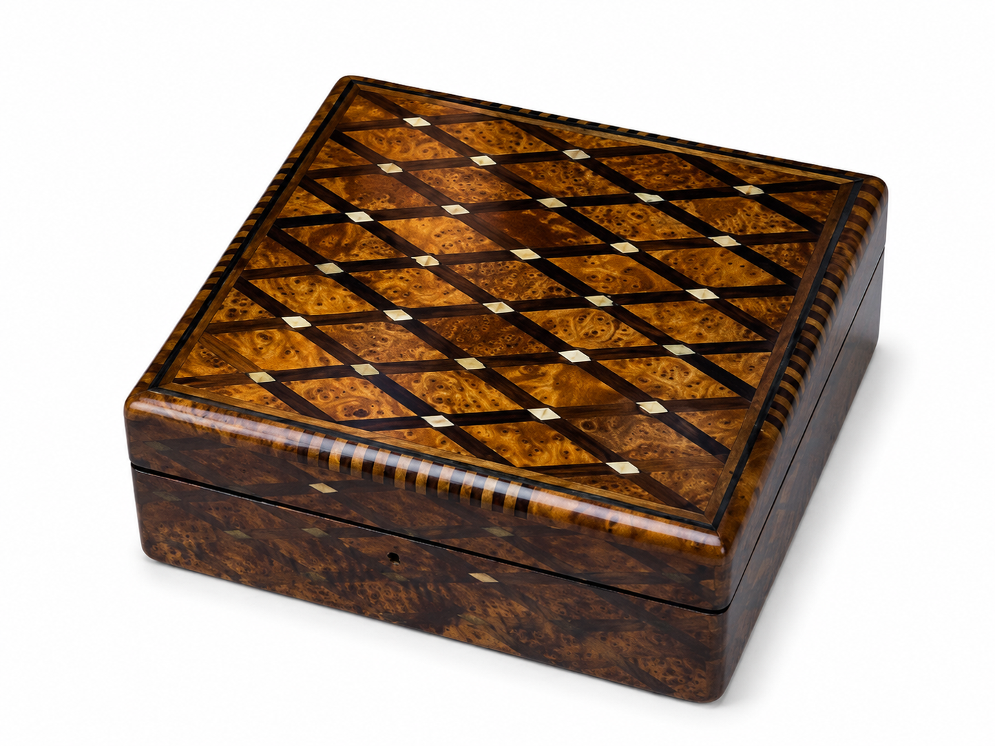 The Lattice Box - Wood and Mother of Pearl