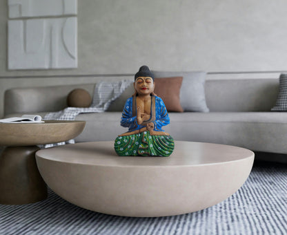 Bali Wooden Painted Buddha