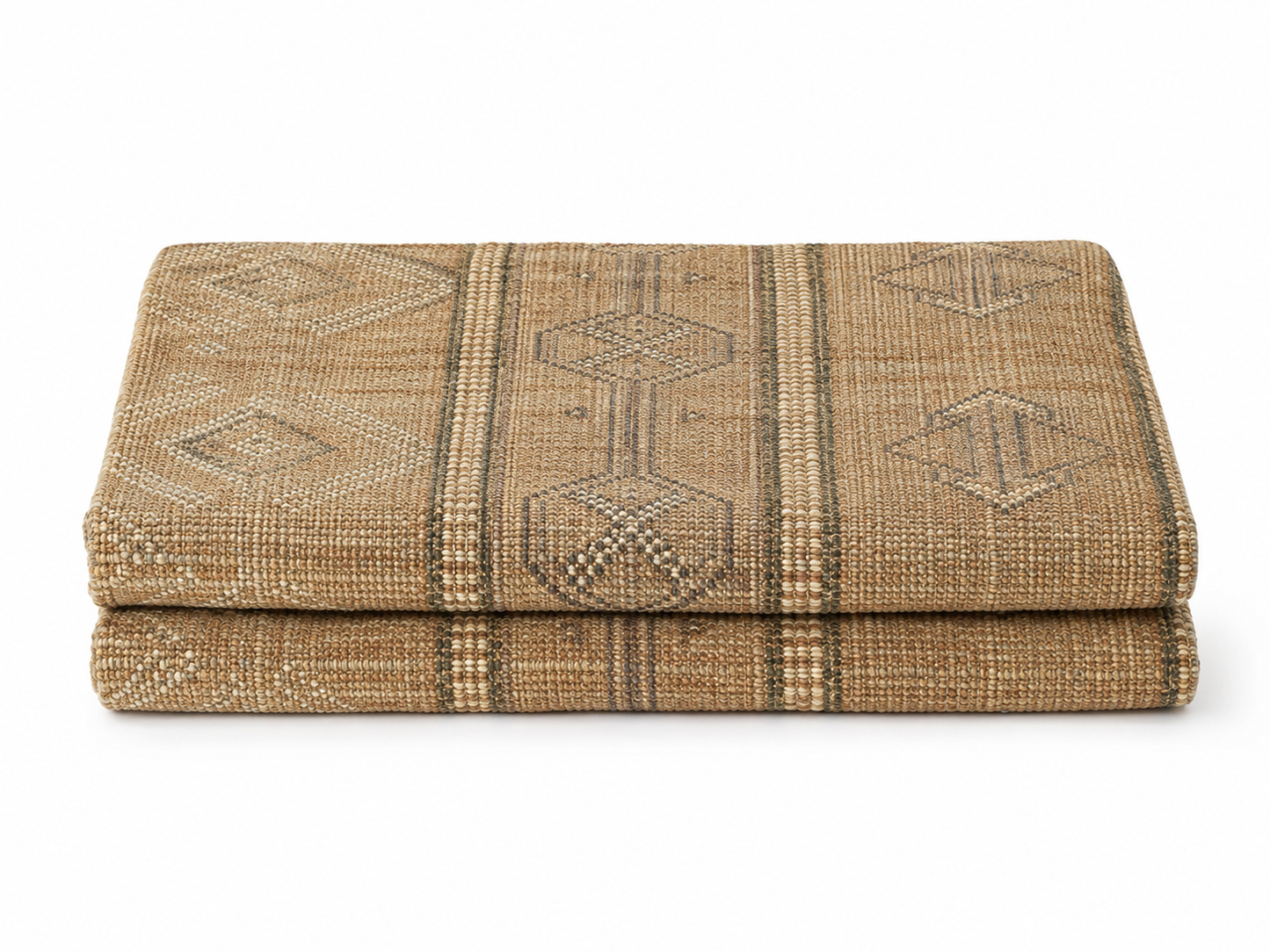 Moroccan Rug - Tan with Print