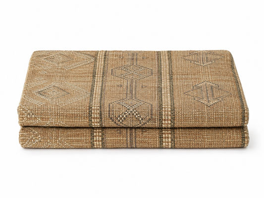 Moroccan Rug - Tan with Print