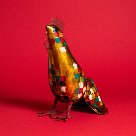 Golden Patchwork Rooster