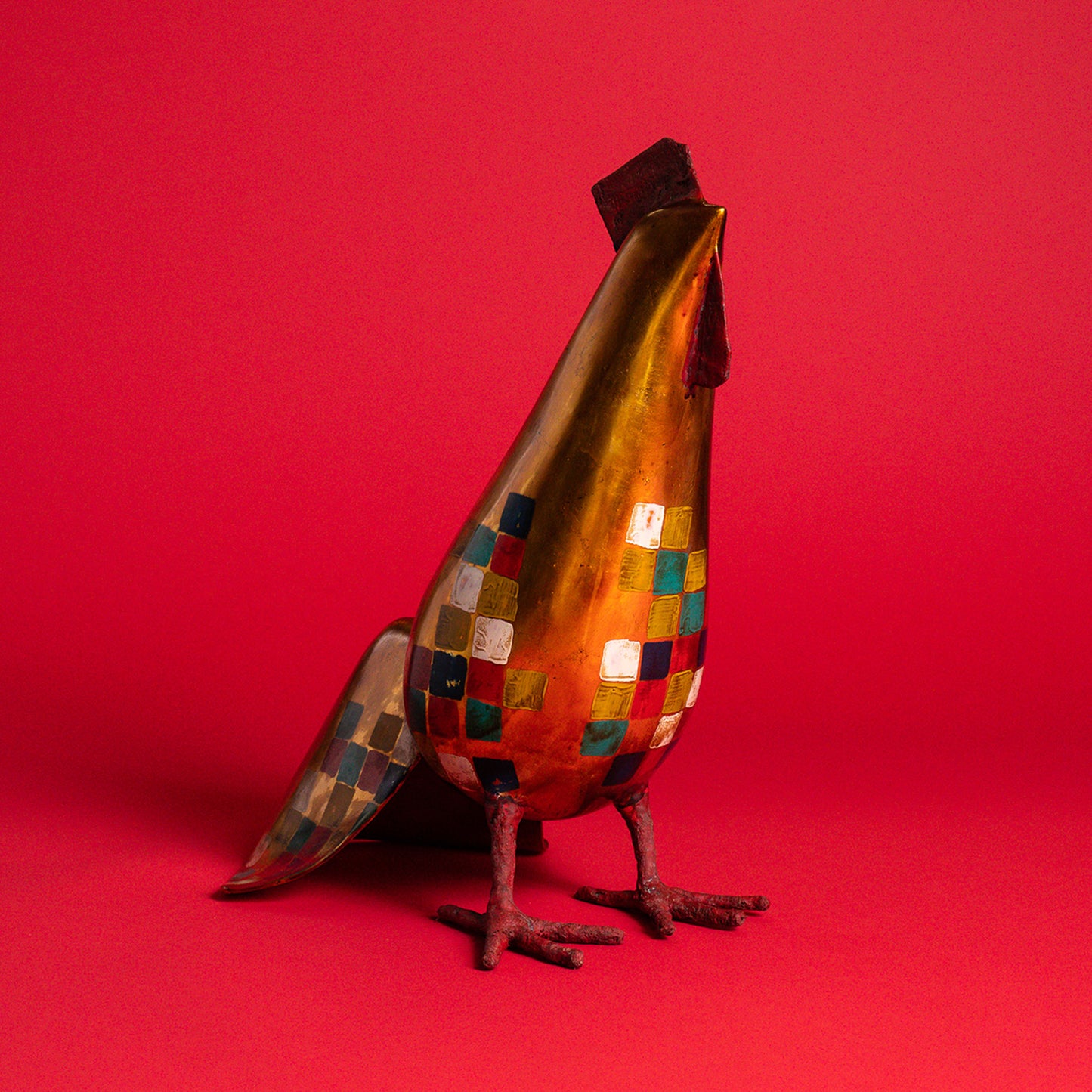 Golden Patchwork Rooster