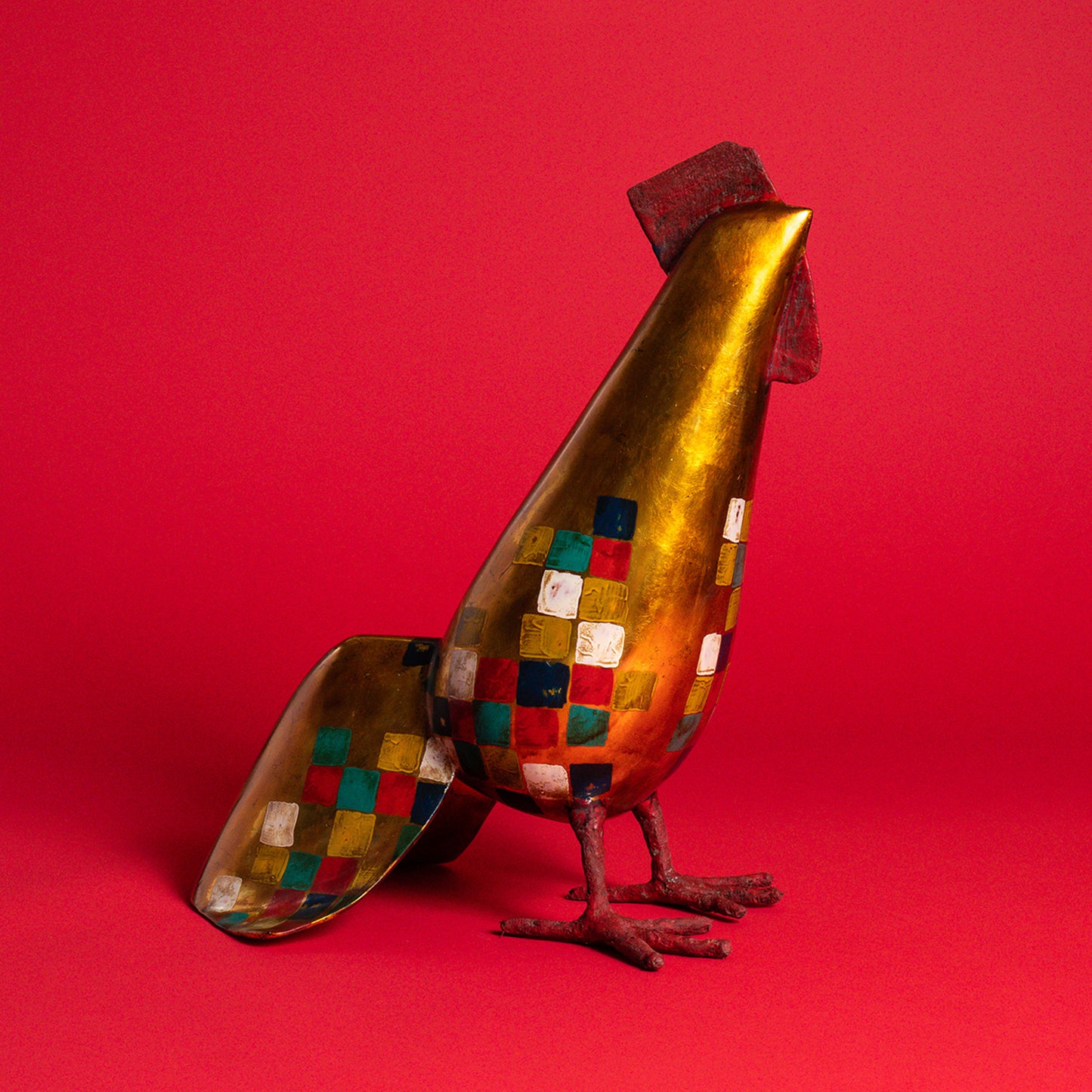 Golden Patchwork Rooster