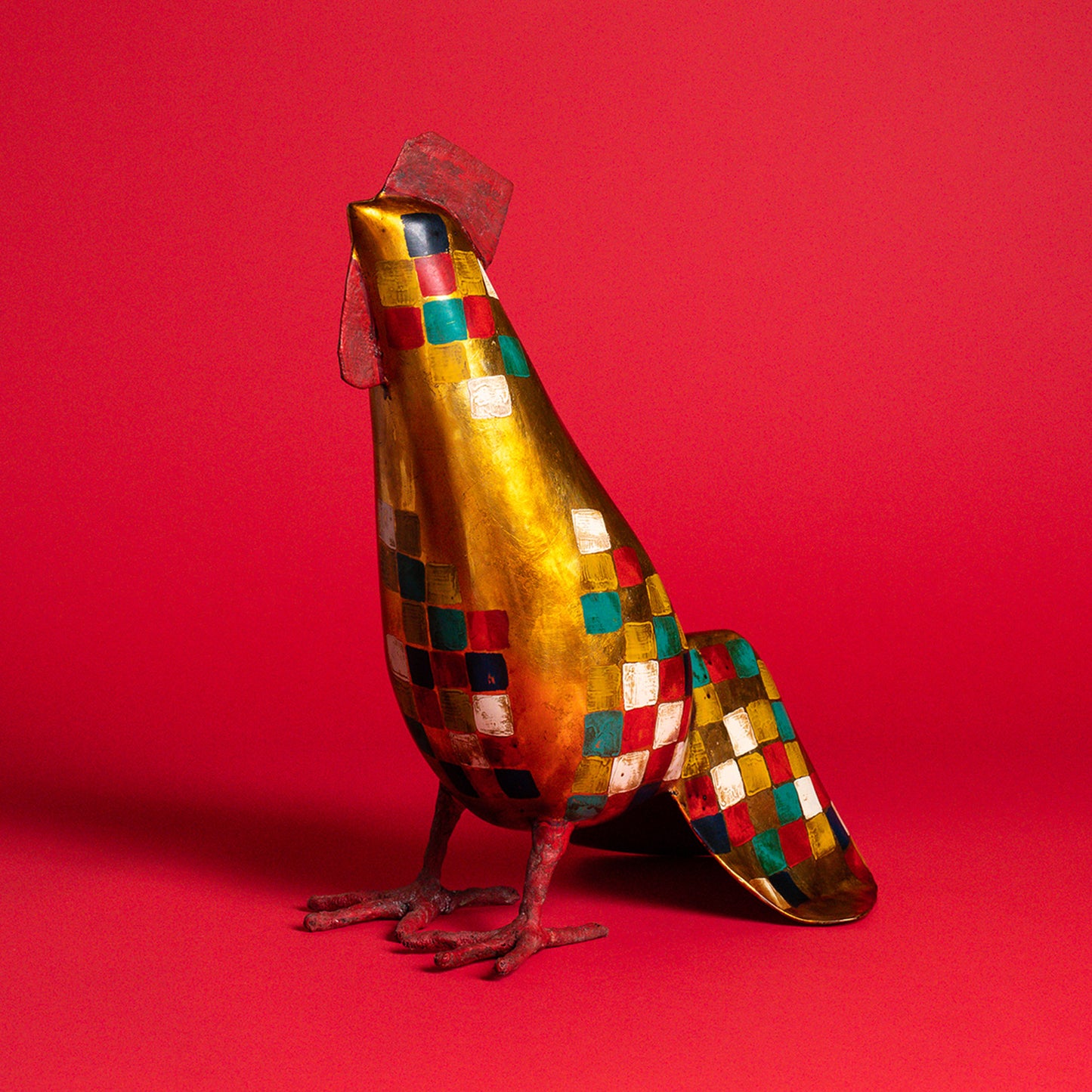 Golden Patchwork Rooster