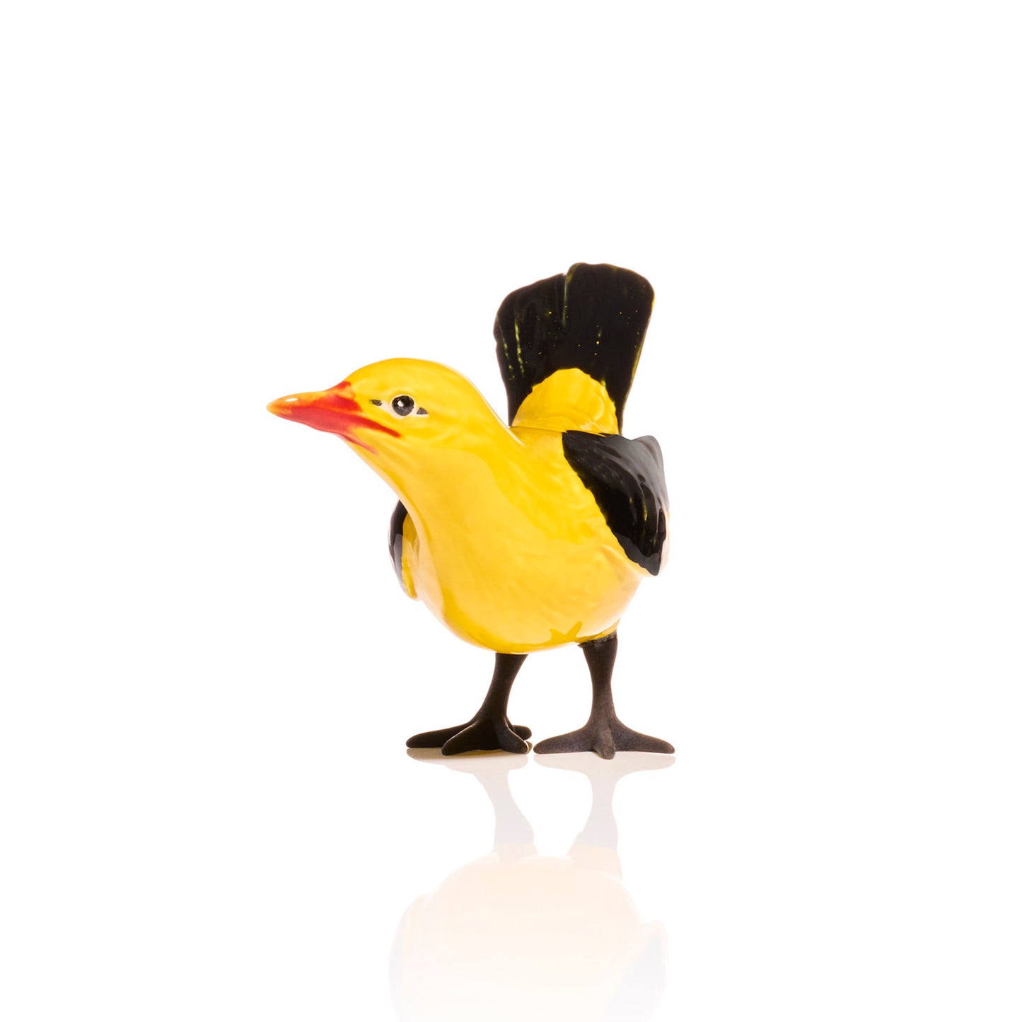 Golden Oriole with Oxidized Brass Feet