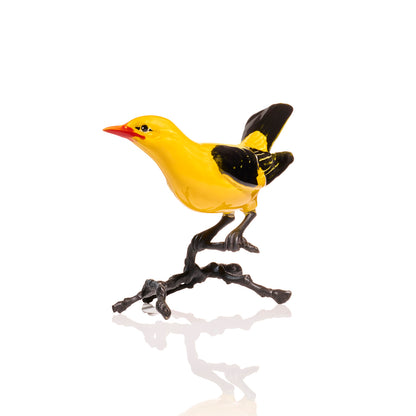 Golden Oriole with Oxidized Brass Branch