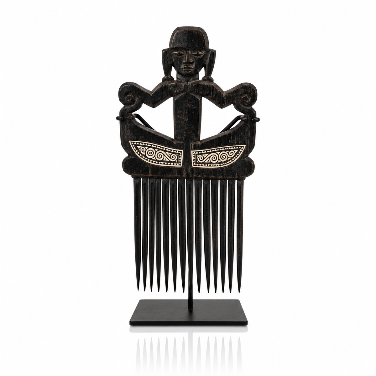 Hand carved Bali wooden decorative comb