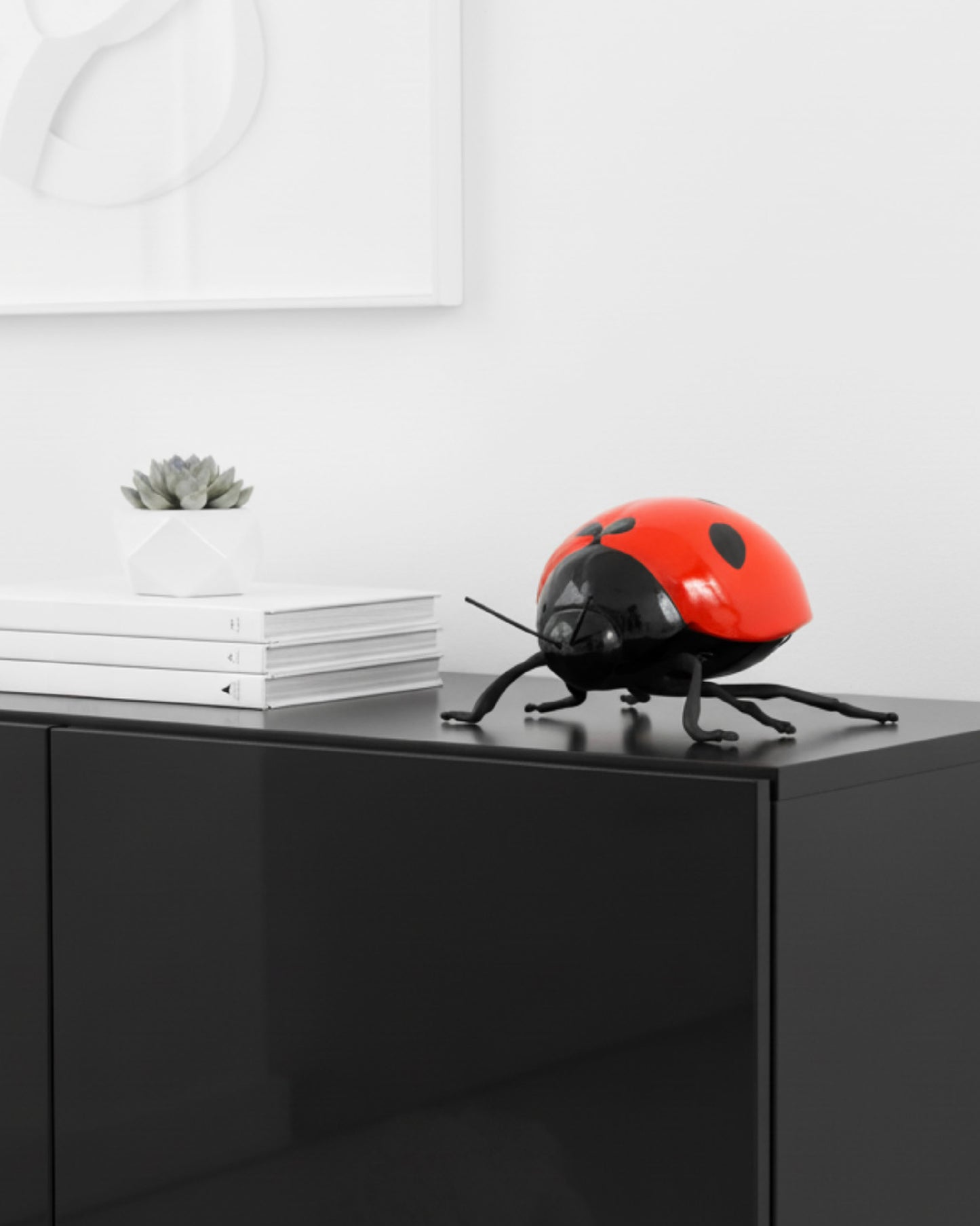 Ladybug with Oxidized Brass Legs