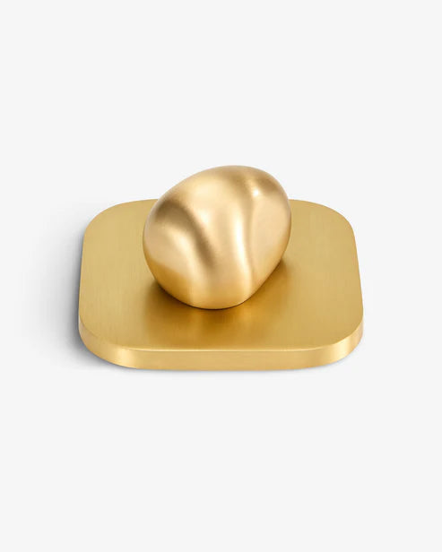 Assouline Library Pebble Candle Lid. Brass