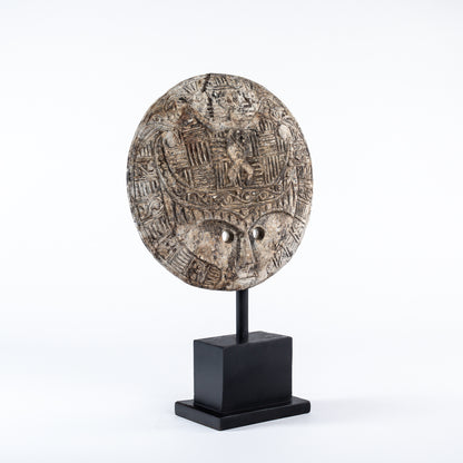 Textured Stone Orb Sculpture | Luxury Handcrafted Decor From Lombok
