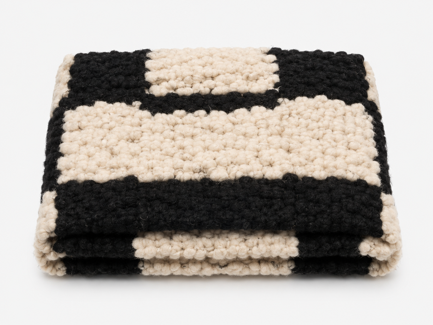 Moroccan Rug - Black & White Small