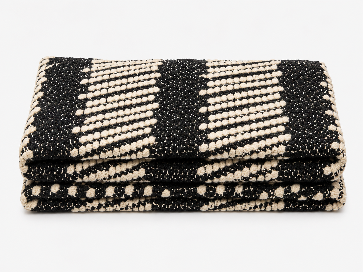 Moroccan Rug - Black & White Large
