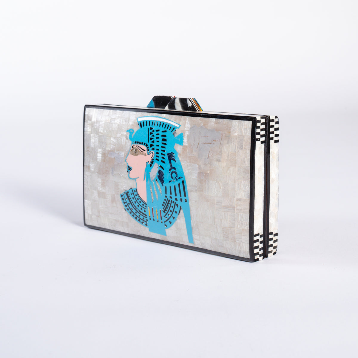 Mother of Pearl Clutch - Egyptian Queen Blue