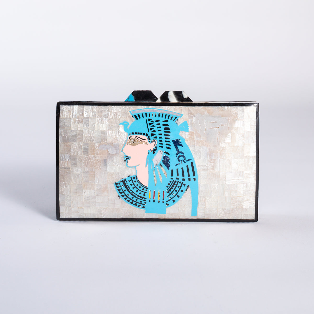 Mother of Pearl Clutch - Egyptian Queen Blue