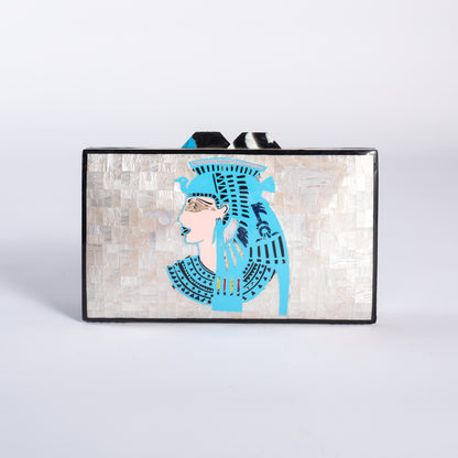 Mother of Pearl Clutch - Egyptian Queen Blue